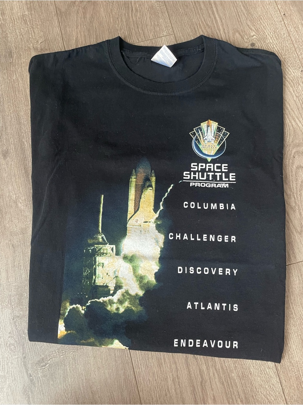 2010 Space Shuttle Program Gildan Black Graphic Tee